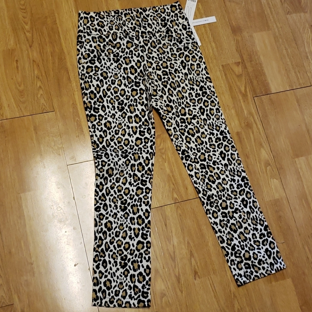 NWT Joe B leopard print ankle jeggings XS